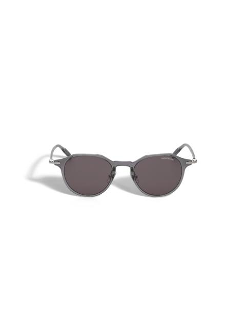 Montblanc Round Sunglasses with Grey Injection Frame