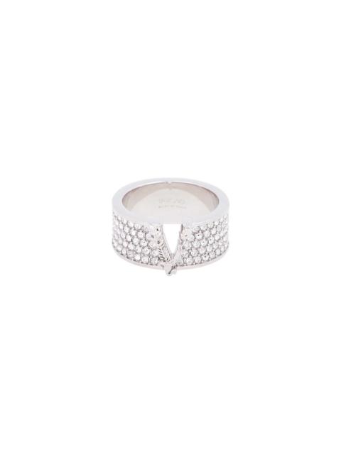VERSACE Silver Plated Metal Ring