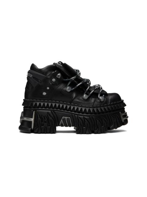 VETEMENTS Black New Rock Edition Fire Platform Sneakers