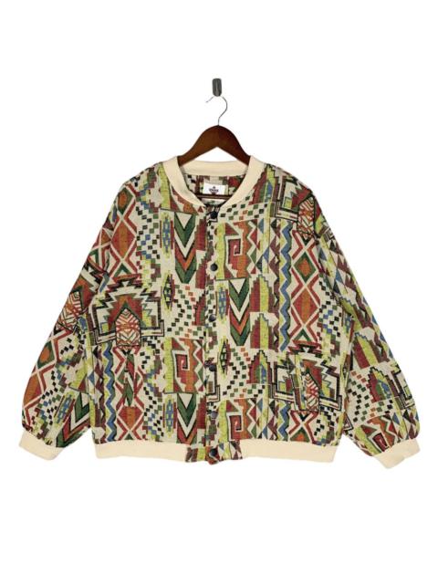 Other Designers Vintage Hook Geometric Patchwork Button Up Jacket Size L