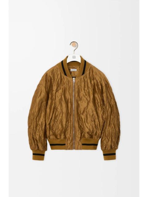 Loewe Loewe Technical Fabric Bomber Jacket Toffee