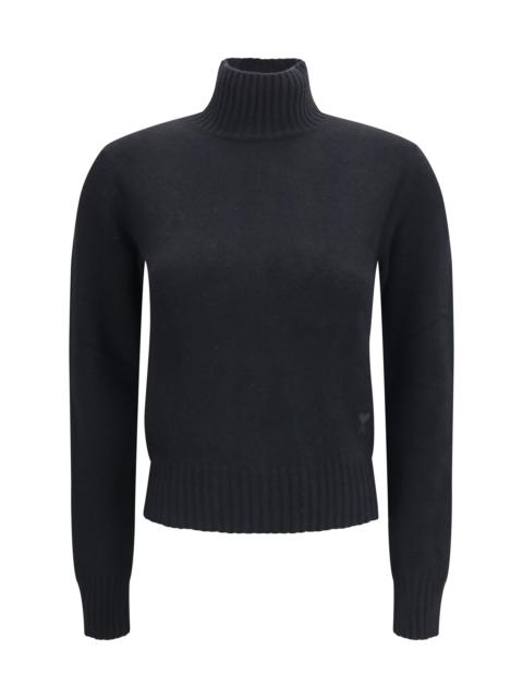 AMI Paris AMI Paris Ami De Coeur Turtleneck Sweater Noir