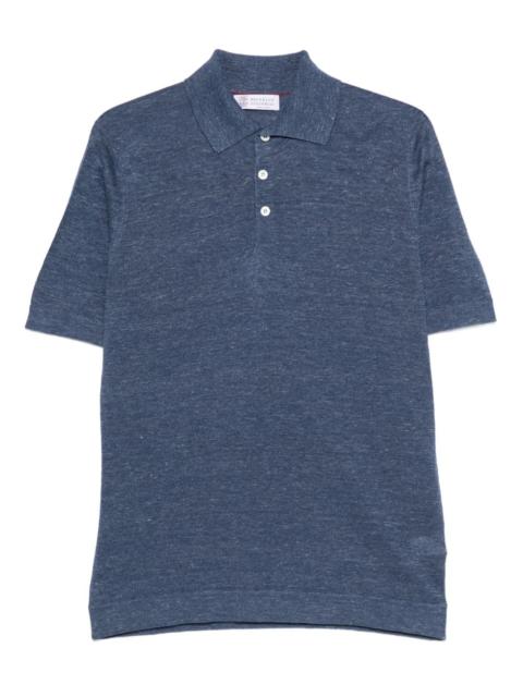 Brunello Cucinelli Brunello Cucinelli Men Linen And Cotton Blend Polo Shirt