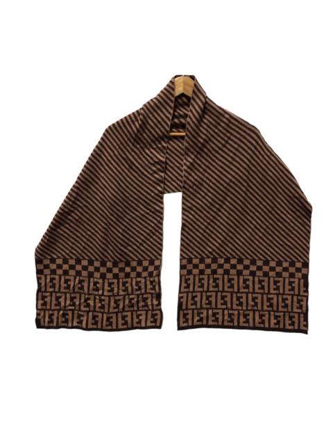 Vintage fendi FF monogram wool muffler scarf made in italy
