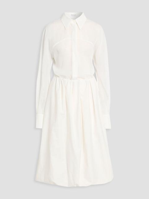 Brunello Cucinelli Organza and cotton-blend poplin midi shirt dress