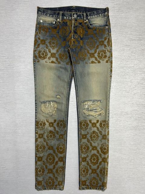 UNDERCOVER Undercover - A/W ‘10 - Floral Velvet Distressed Denim Jeans