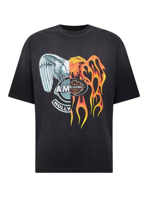 AMIRI Amiri Men Black Cotton Jersey Oversized Spliced T-Shirt