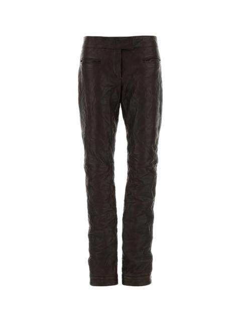 Miu Miu Miu Miu Women Brown Leather Pant