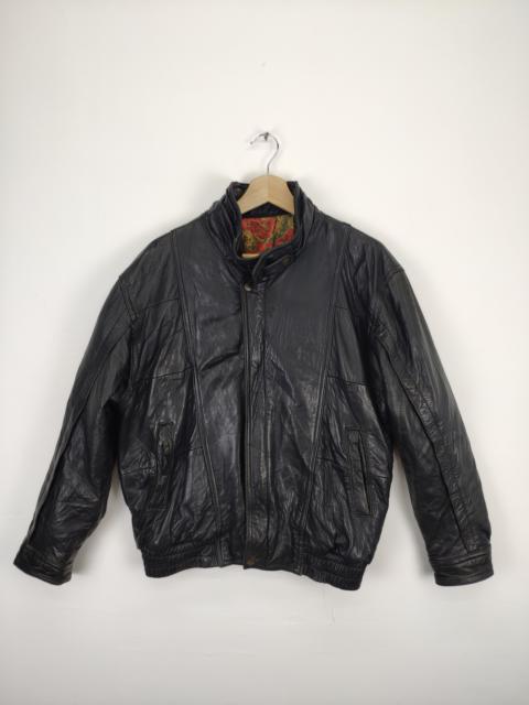 Other Designers Vintage - Vintage Leather Jacket Issey Miyake Style Unbranded