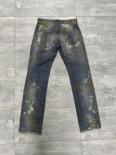 Distress D&G Metallic Gold Splash Painter Pant
