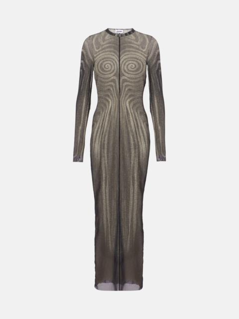 Jean Paul Gaultier Spiral mesh maxi dress