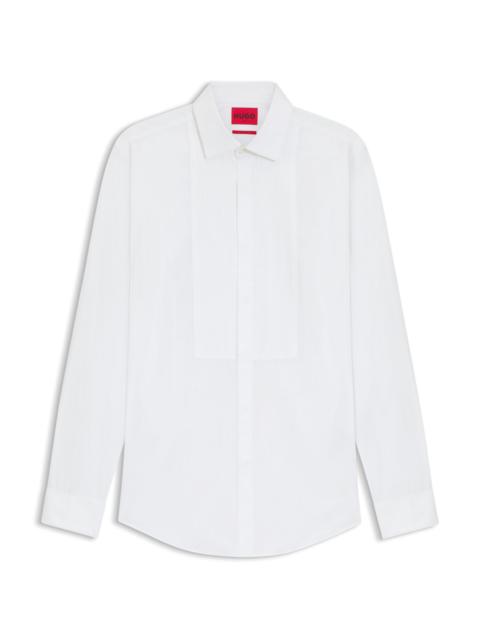 HUGO SLIM-FIT SHIRT IN EASY-IRON STRIPED COTTON POPLIN