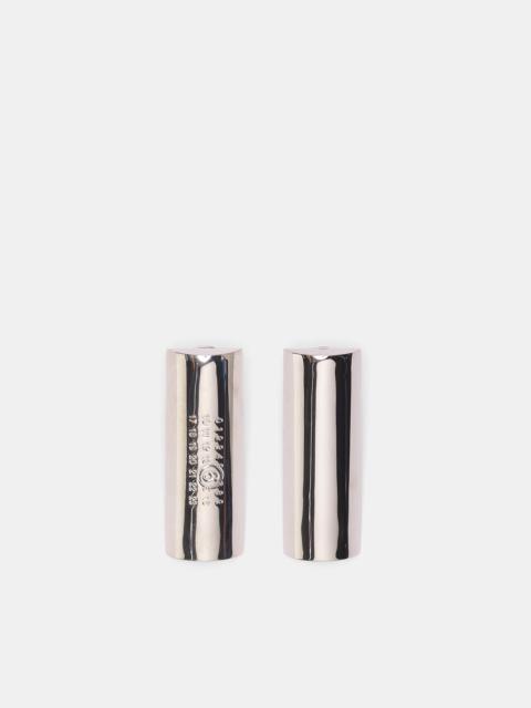 MM6 Maison Margiela Silver Mismatched Numeric Logo Earrings