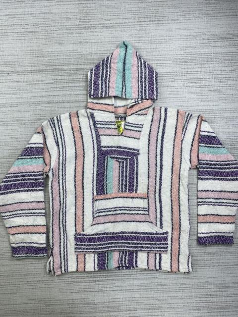 Other Designers Mexican Threads × Vintage - Vintage Iguanna Jack Kangaroo Pocket Baja Poncho Hoodie