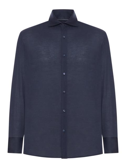 Brunello Cucinelli Brunello Cucinelli Men Classic Cotton And Silk Blend Shirt