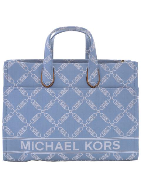 Other Designers Michael Kors Monogram-Jacquard Denim Tote Bag