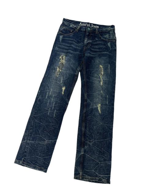 Other Designers Le Grande Bleu (L.G.B.) - Vintage distressed & thrash japanese jeans
