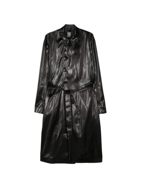 ciré-effect coat