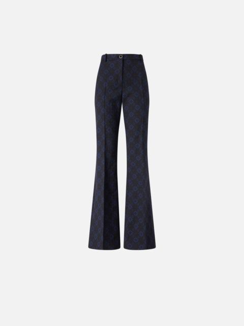 PINKO TROUSERS WITH A GEOMETRIC AND FLORAL MOTIF