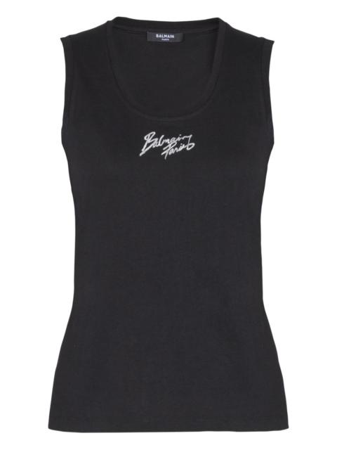 Balmain Balmain Women Logo Cotton Tank Top