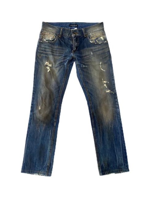 Dolce & Gabbana DOLCE & GABBANA DISTRESS DENIM RIPPED DESIGN