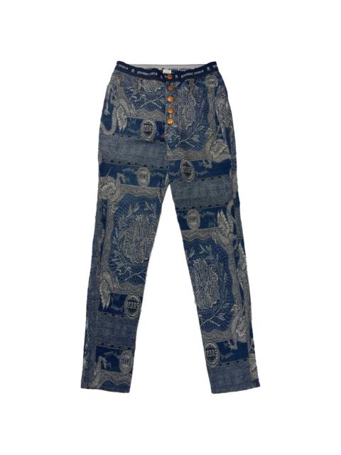 Jean Paul Gaultier 1994 Fall/Winter Jean Paul Gaultier Dragon Slayer Warrior Tribal Tattoo Jacquard Jeans