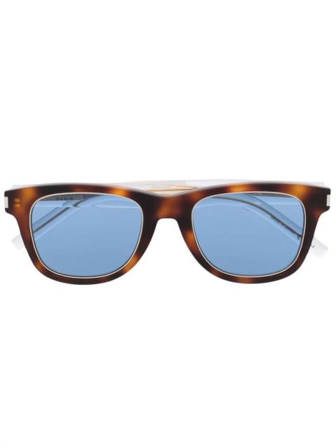 SAINT LAURENT tortoiseshell wayfarer-frame sunglasses