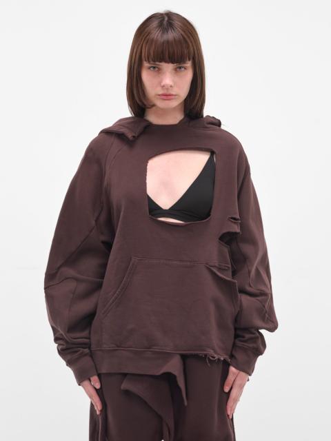 OTTOLINGER Brown Deconstructed Oversized Hoodie