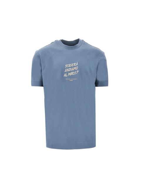 EMPORIO ARMANI 'SUMMER MOOD' EMBROIDERY T-SHIRT