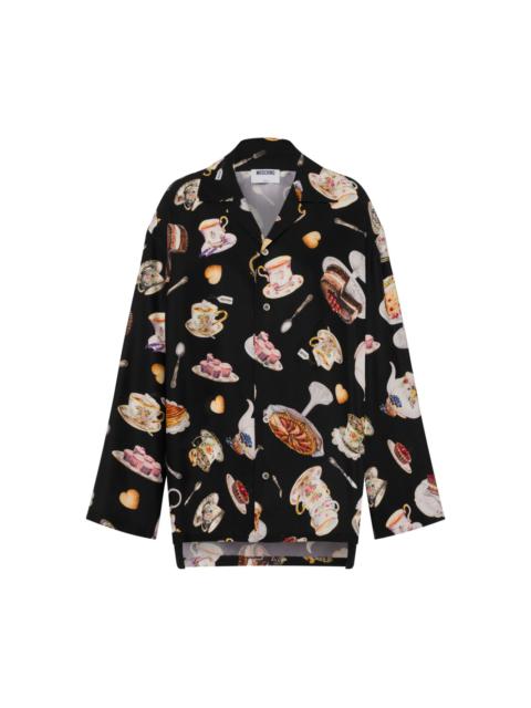 Moschino printed silk shirt