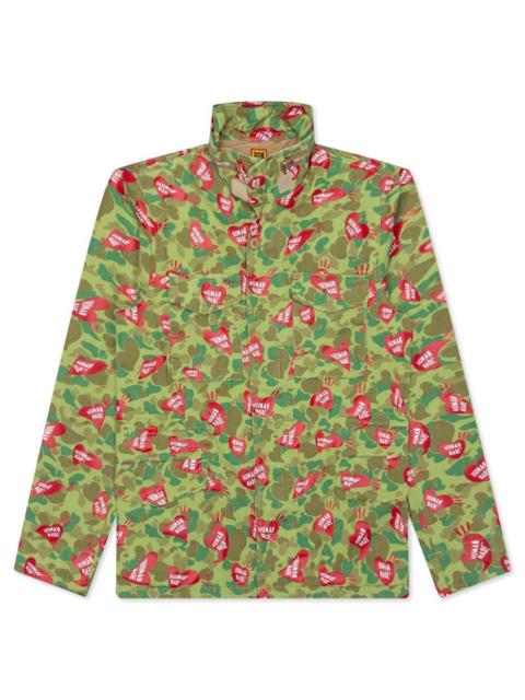 Human Made HUMAN MADE HEART CAMO FIELD JACKET - OLIVE DRAB