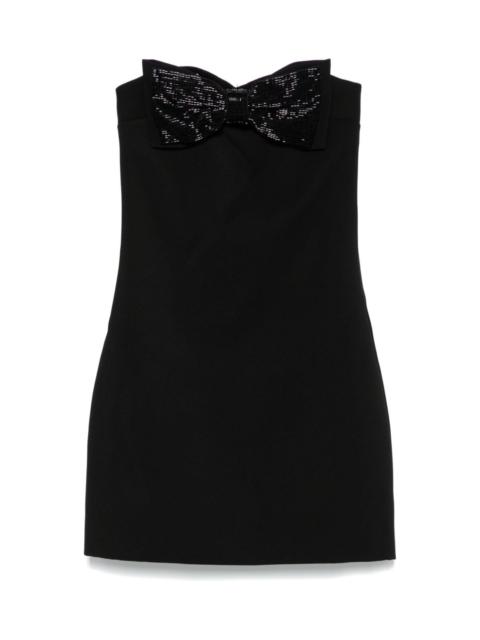 self-portrait Bow detail mini dress