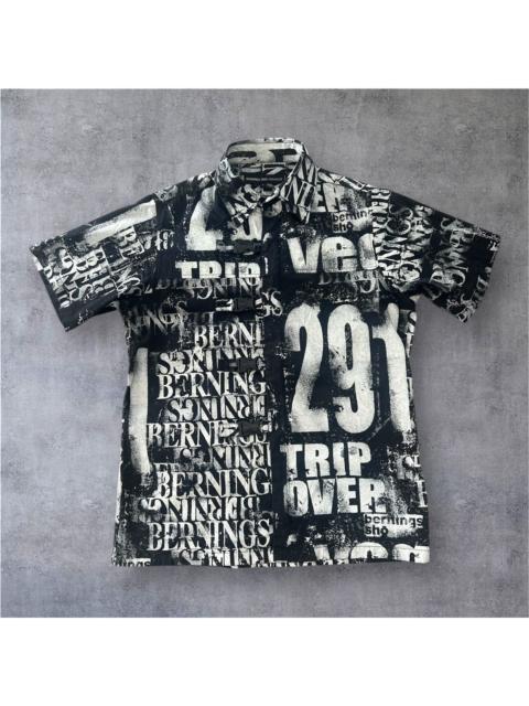 Other Designers VINTAGE BERNINGS SHO AOP EMO ZIPPER SHIRT