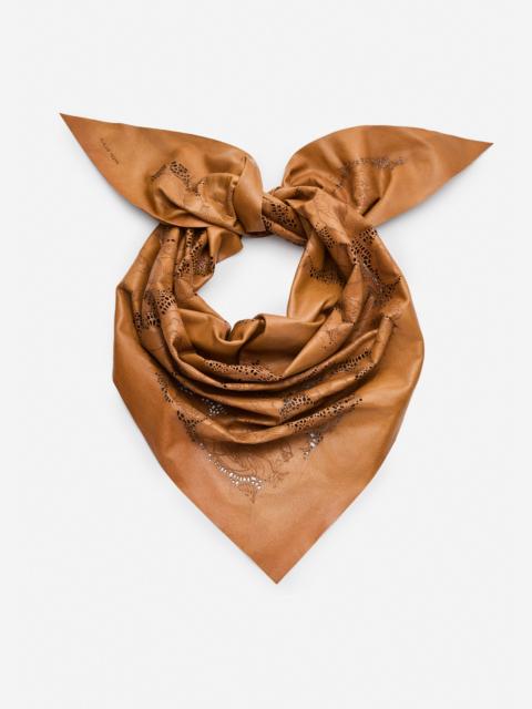 MAGDA BUTRYM Leather scarf in camel