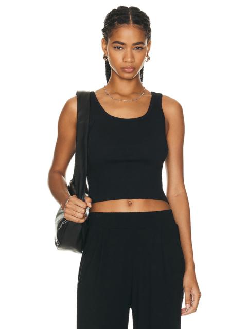 ÉTERNE Cropped Scoop Neck Tank Top