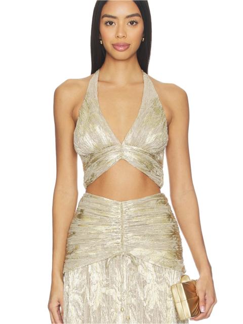 PatBO Golden Dust Lurex Top