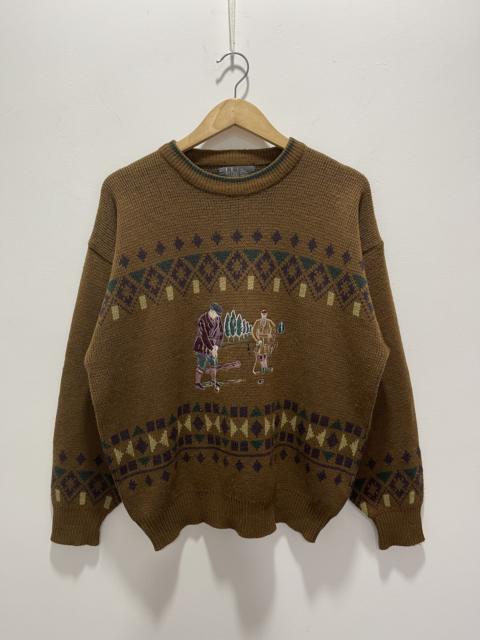 Other Designers Vintage - Vintage As Paul Embroidered Golf Player Knit Sweater