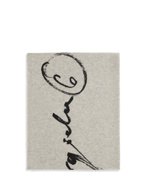 MM6 Maison Margiela Mm6 Signature Knitted Scarf Grey Melange-Black