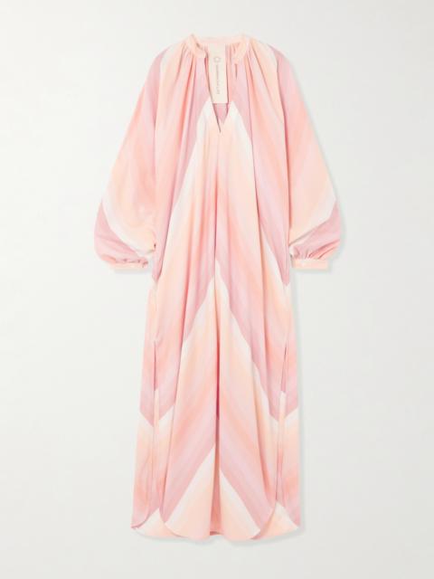 MARRAKSHI LIFE The Touareg Striped Dégradé Cotton Maxi Dress