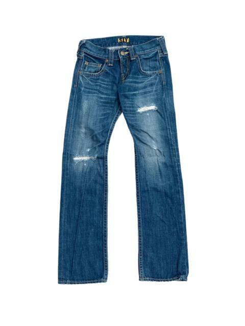 Other Designers Japanese Brand - Vintage SLY Low Waist Distressed Goth Denim Jeans