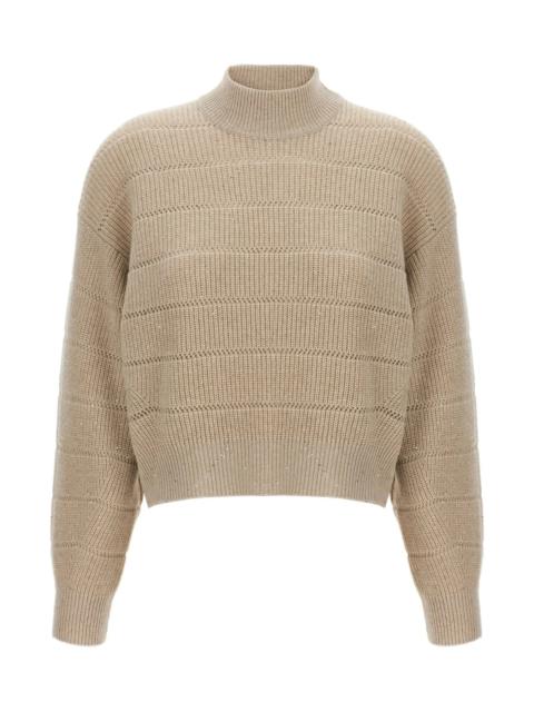 Brunello Cucinelli Brunello Cucinelli Women 'Rustic Dazzling Net' Cropped Sweater