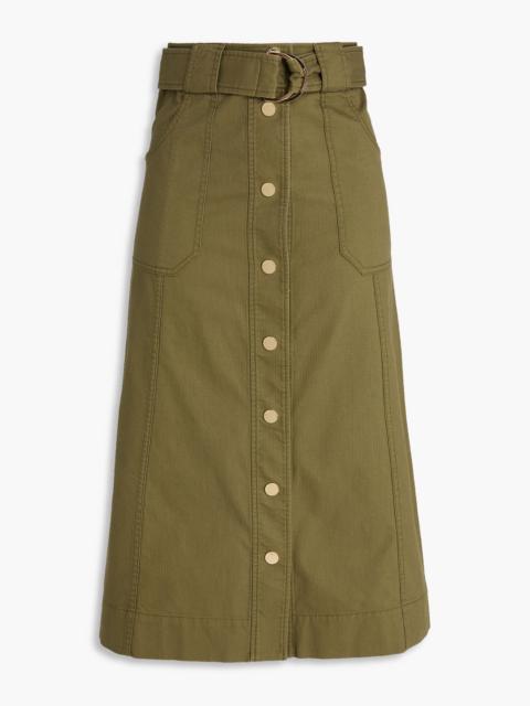 Zimmermann Belted cotton midi skirt