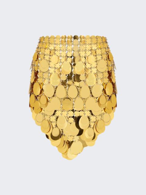 rabanne Sparkle Assembly Skirt Gold