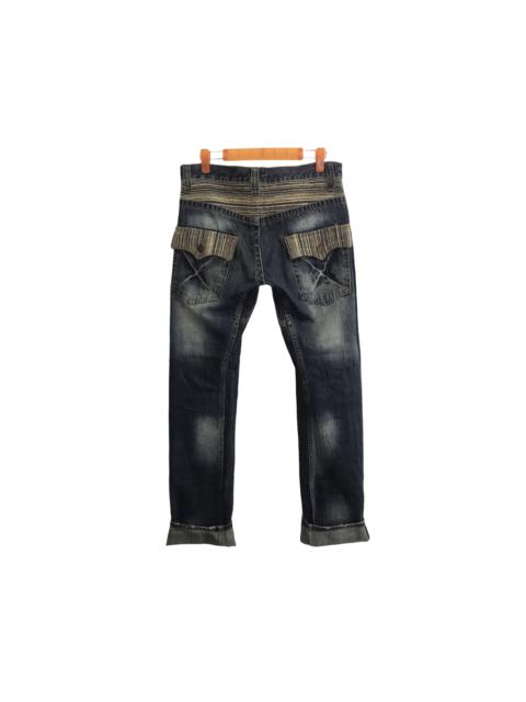 Other Designers Distressed Denim - Vintage Style Hand Tailored Denim Jeans Lightning Design