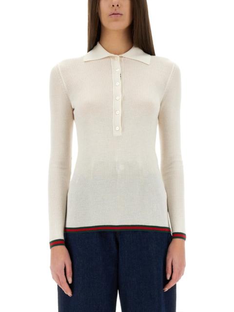 GUCCI Gucci Women Cashmere And Silk Polo Shirt