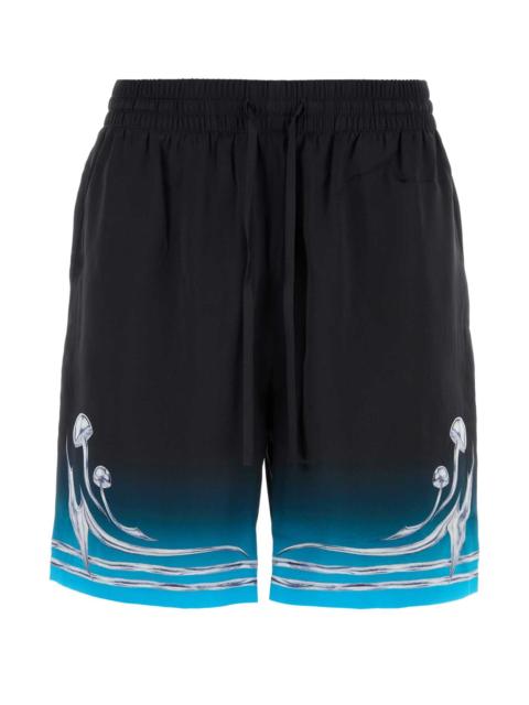 CASABLANCA Casablanca Men Printed Satin Bermuda Shorts