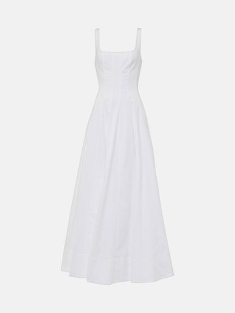 STAUD Wells cotton poplin maxi dress
