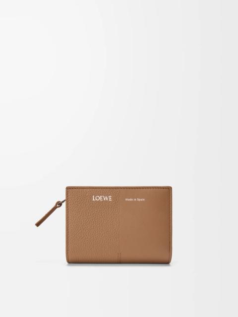 Loewe Duet compact wallet in smooth and grained calfskin