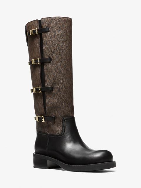 MICHAEL KORS Darrington Signature Logo and Leather Boot
