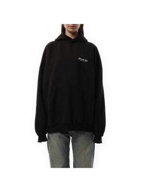 BALENCIAGA Beverly Hills Large Fit Hoodie in Washed Black